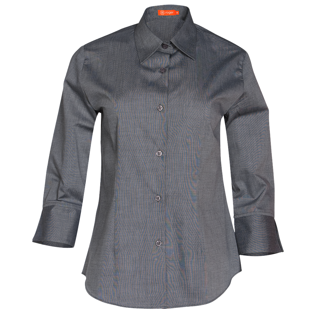 Camisa Mujer Cuello Camisero Manga 3 4 Milan 932139 Uniformes Roger
