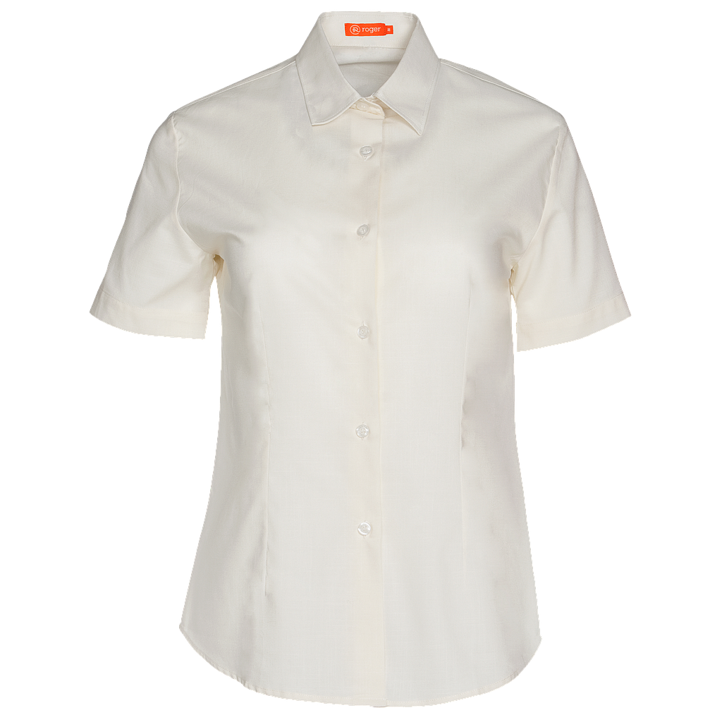 Camisa Mujer Cuello Camisero Manga Corta Florida 937144 Uniformes Roger