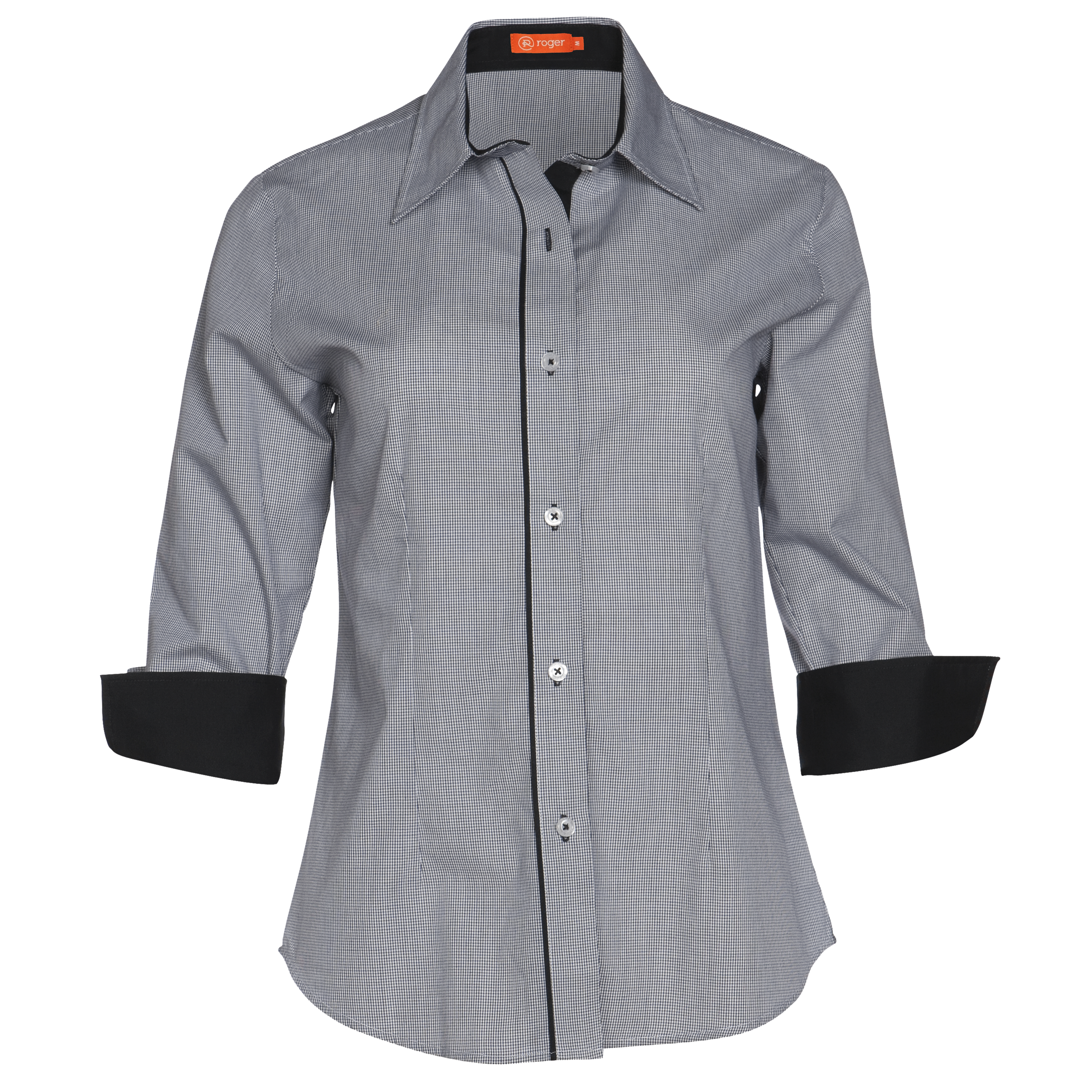 Camisa Mujer Cuello Camisero Manga 3/4 Plaid - 960151
