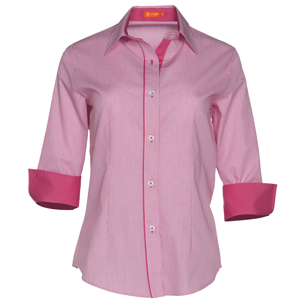 Camisa Mujer Cuello Camisero Manga 3/4 Plaid - 960151