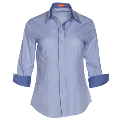 Camisa Mujer Cuello Camisero Manga 3/4 Plaid - 960151 