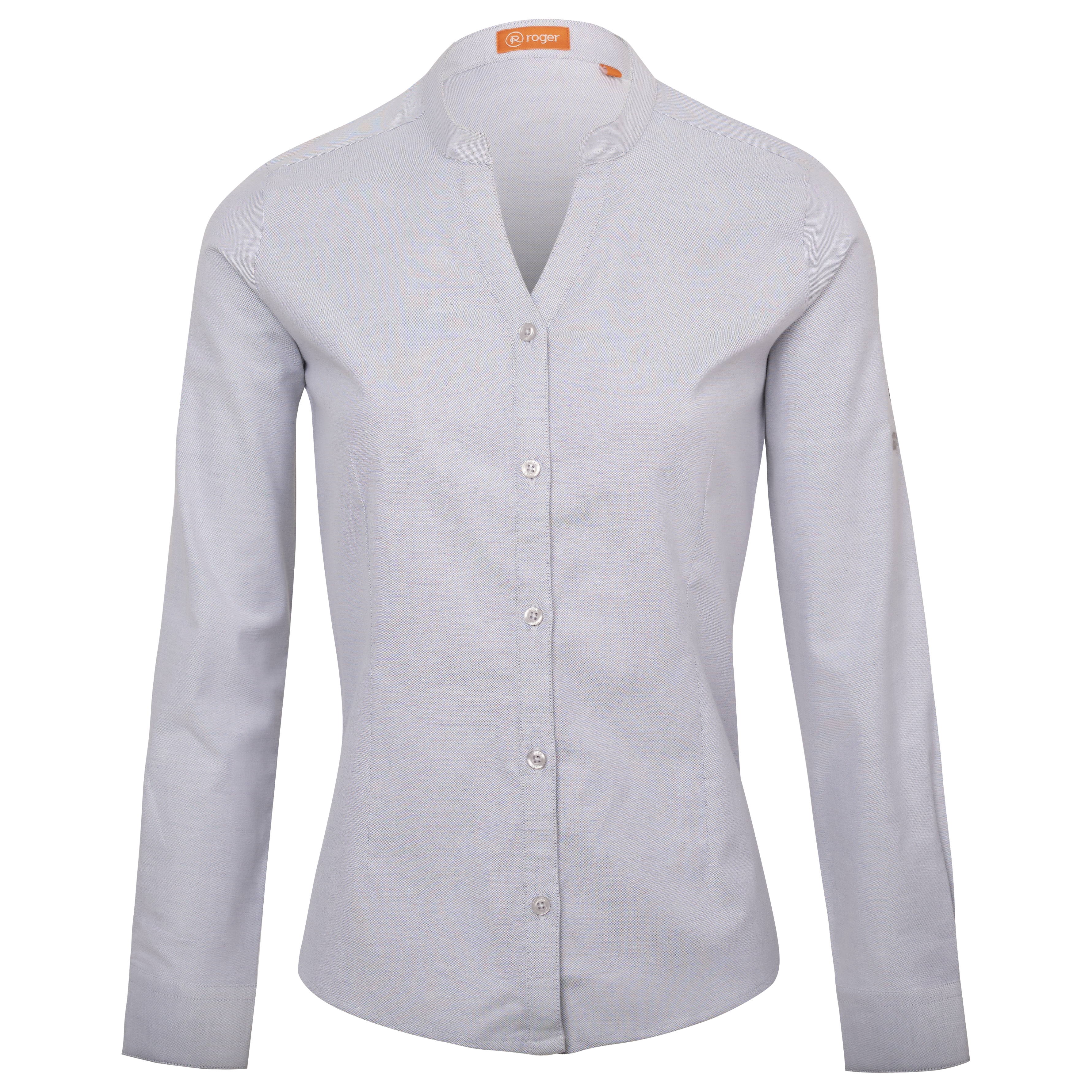 Camisa Mujer Cuello Mao Manga Larga Oxford - 990225 