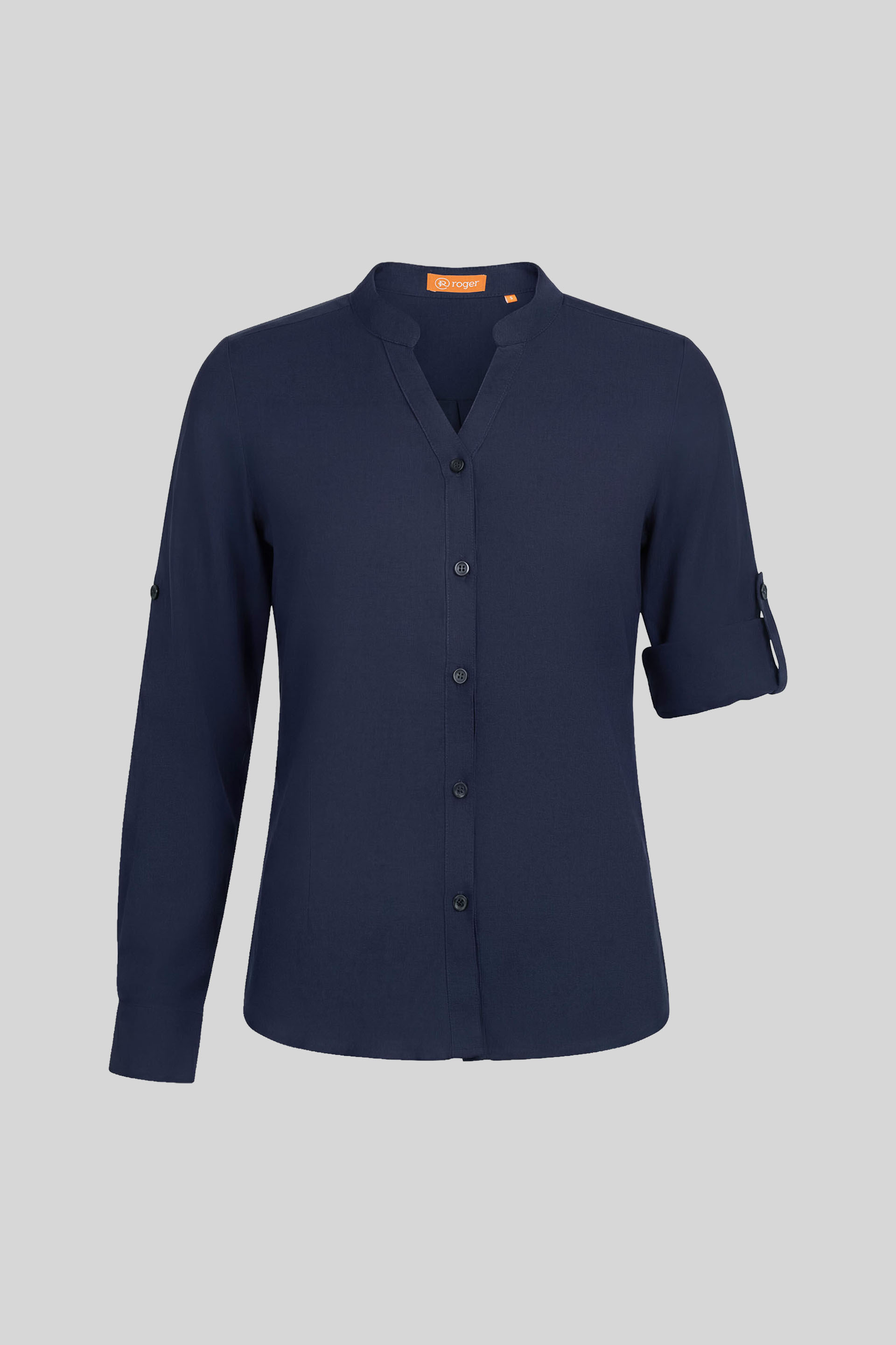 Camisa Mujer Cuello Mao Manga Larga Oxford - 990225 