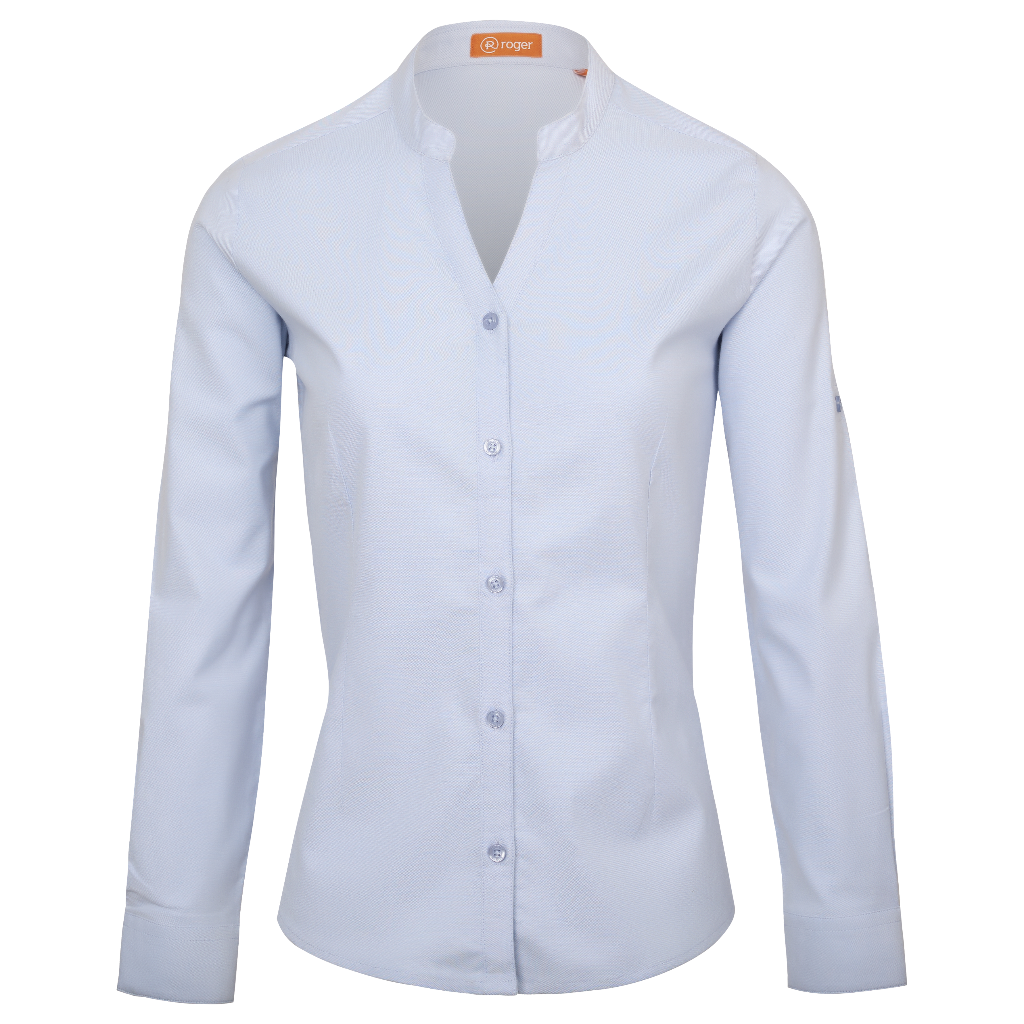 Camisa Mujer Cuello Mao Manga Larga Oxford - 990225 