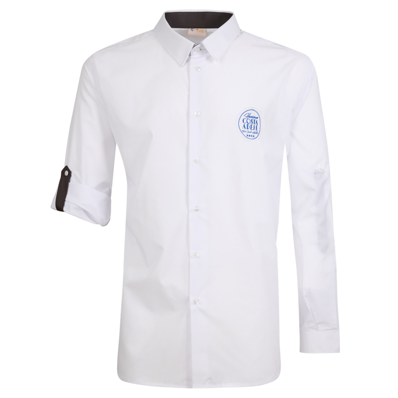 Camisa Hombre s/Bolsillo Contraste pie Cuello Gris Hovima - 920140C04 